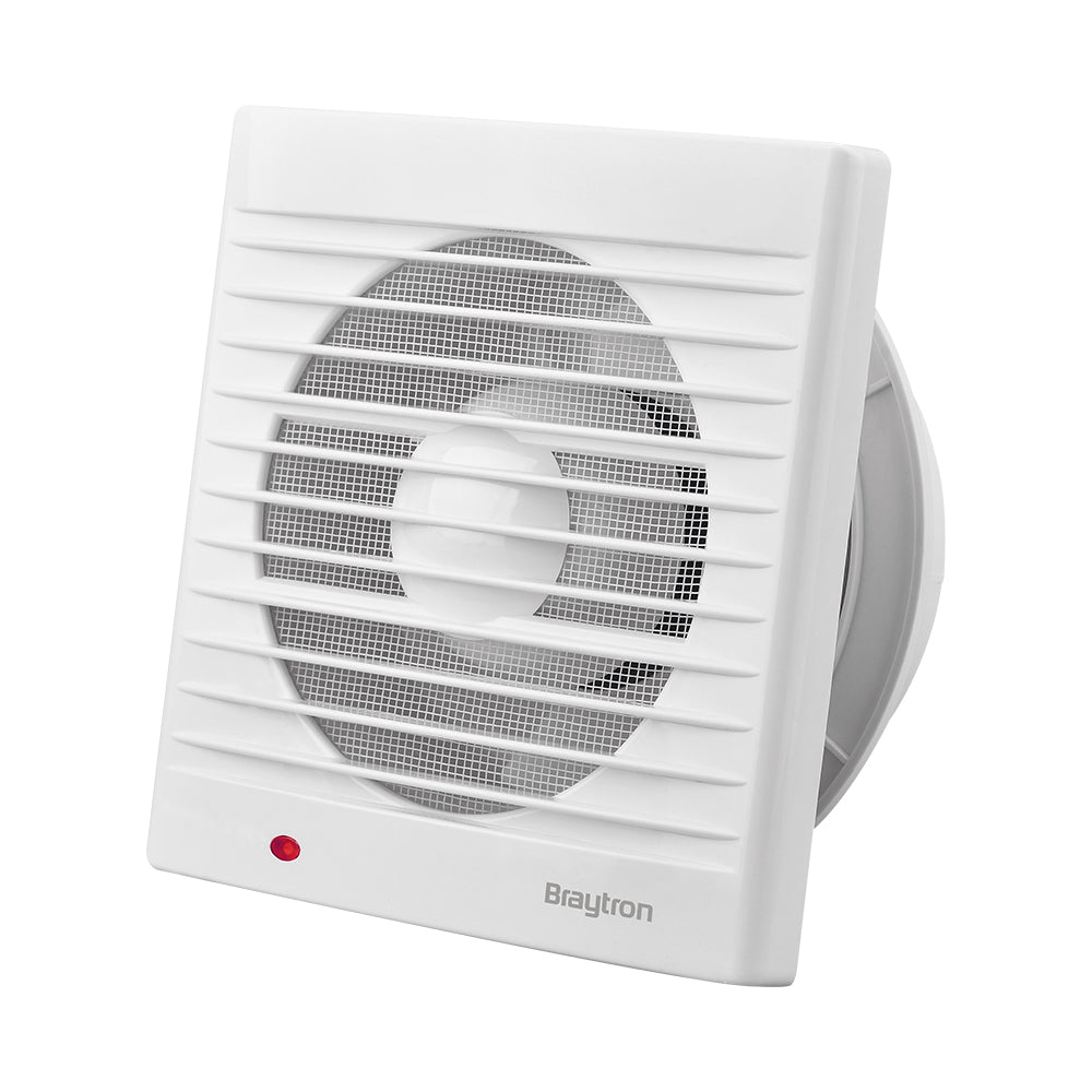 Braytron Badlüfter Wandlüfter 150mm, quadratisch, 18W, IPX2 – Leise & effizient