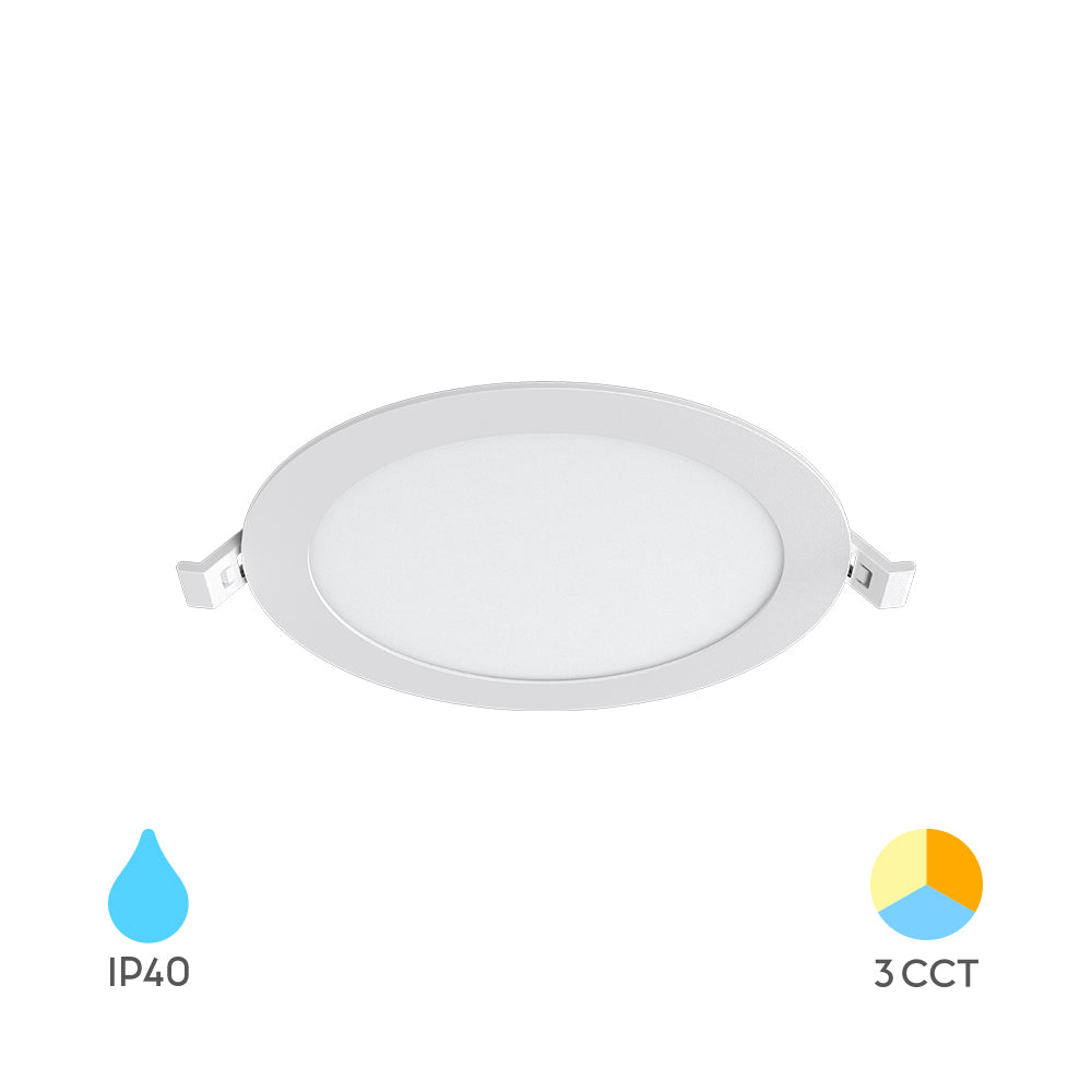Braytron LED Einbaupanel 12W 3CCT rund Ø170 mm 1120 lm – Weiß