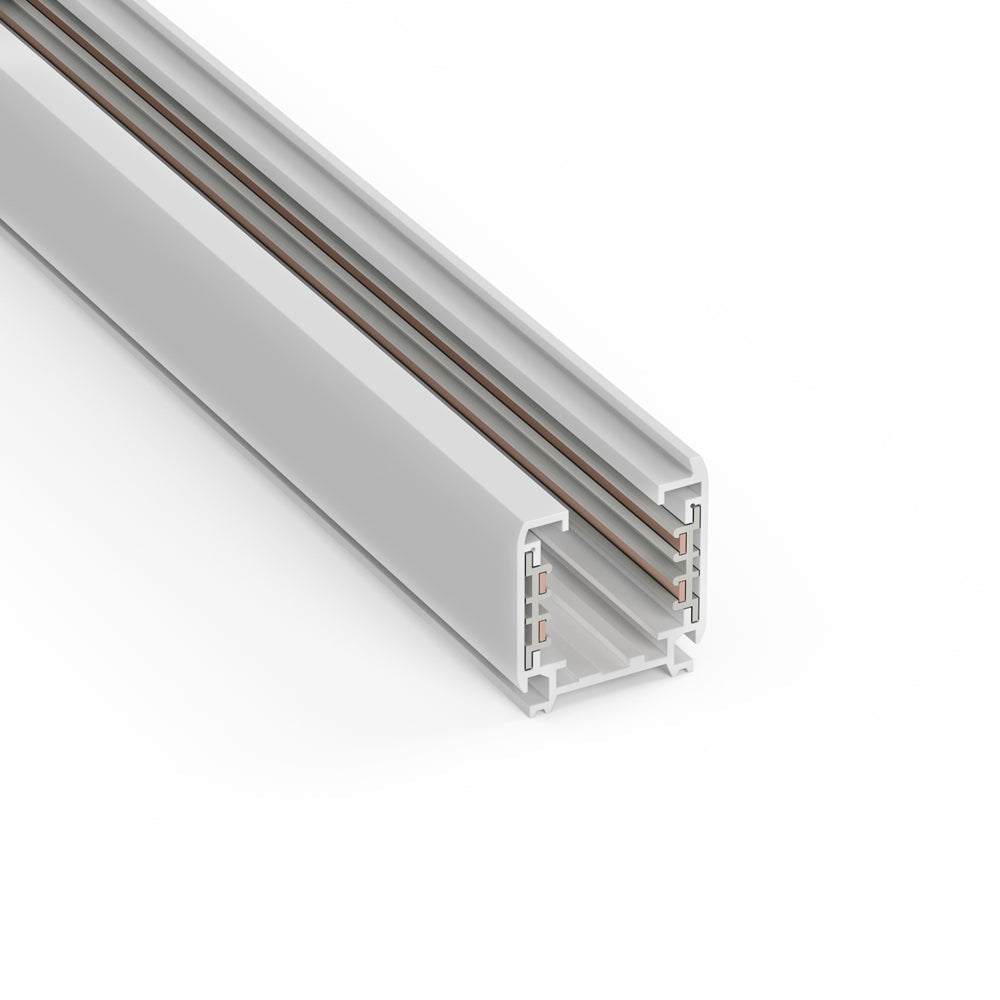 Braytron 3-Phasen-Stromschiene 1m Aufbau 230V – Aluminium, Weiß