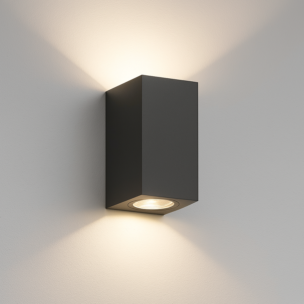 Braytron Wandleuchte Außen Anthrazit Eckig IP44 GU10 Up&Down Außenlampe Wandlicht Terasse