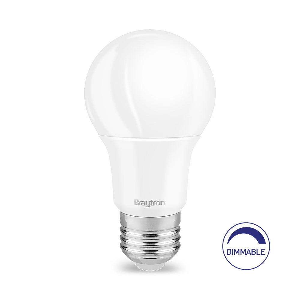 Braytron LED-Lampe E27 9W 4000K Neutralweiß A60 806 lm dimmbar – Weiß