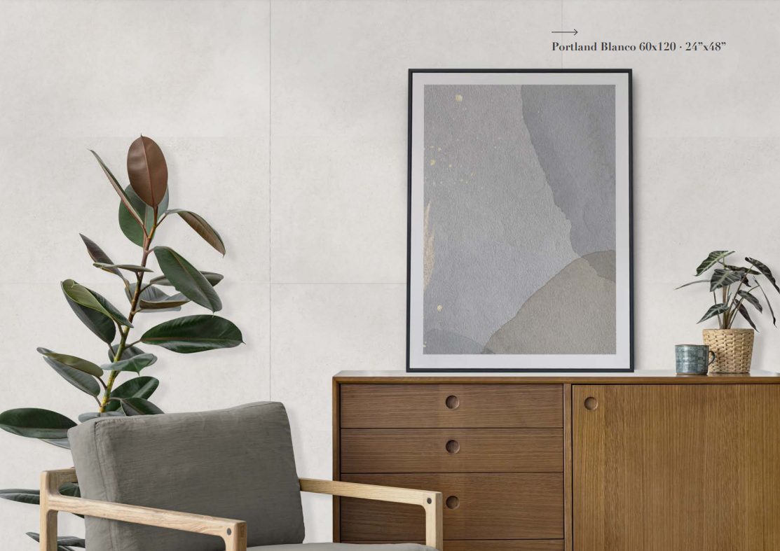 Wand/Bodenfliese  Portland blanco matt  rekt. 60 x 120, F220029