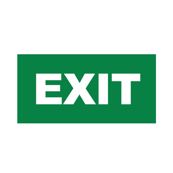 Braytron Einlegeschild EXIT 260×128 mm PVC für Fluchtwegleuchte – Grün