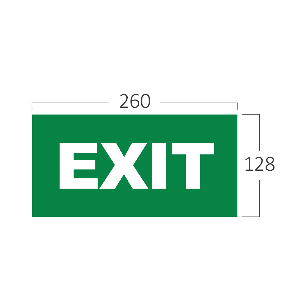Braytron Einlegeschild EXIT 260×128 mm PVC für Fluchtwegleuchte – Grün