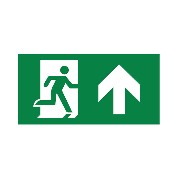 Braytron Einlegeschild Notausgang 260 x 128 mm – Pfeil nach oben, Grün