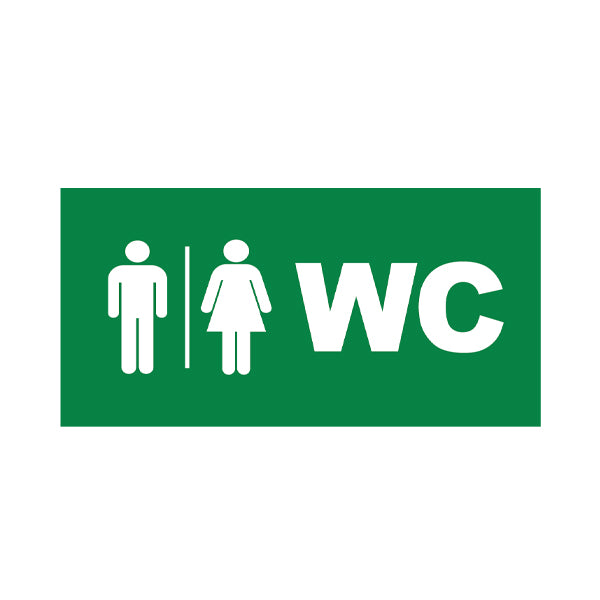 Braytron Einlegeschild WC 260×128 mm PVC für Hinweisleuchte – Grün