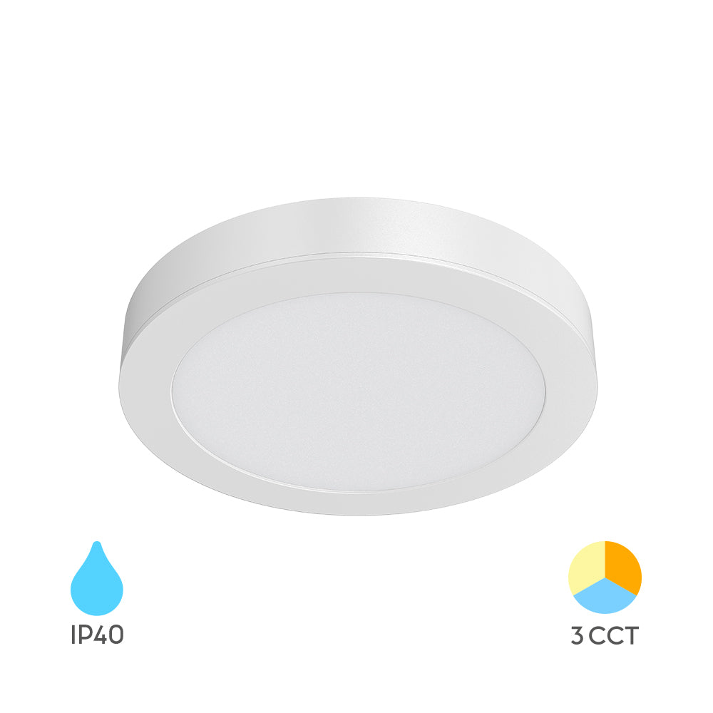 Braytron LED Aufbaupanel rund 12W 1120 lm 3CCT Ø17,2 cm – Weiß